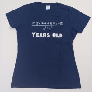 Math equation 60 years old birthday t-shirt size M